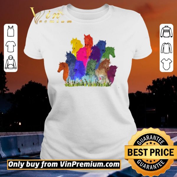 Official Horse Watercolor Flower shirt sweater