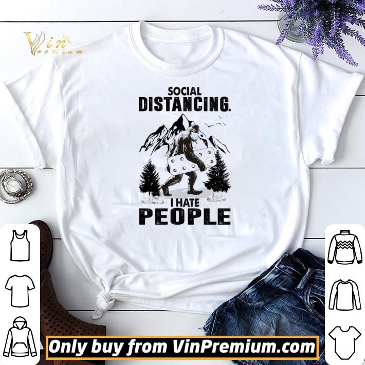 Bigfoot Mask Paper Toilet Social Distancing I Hate People shirt sweater