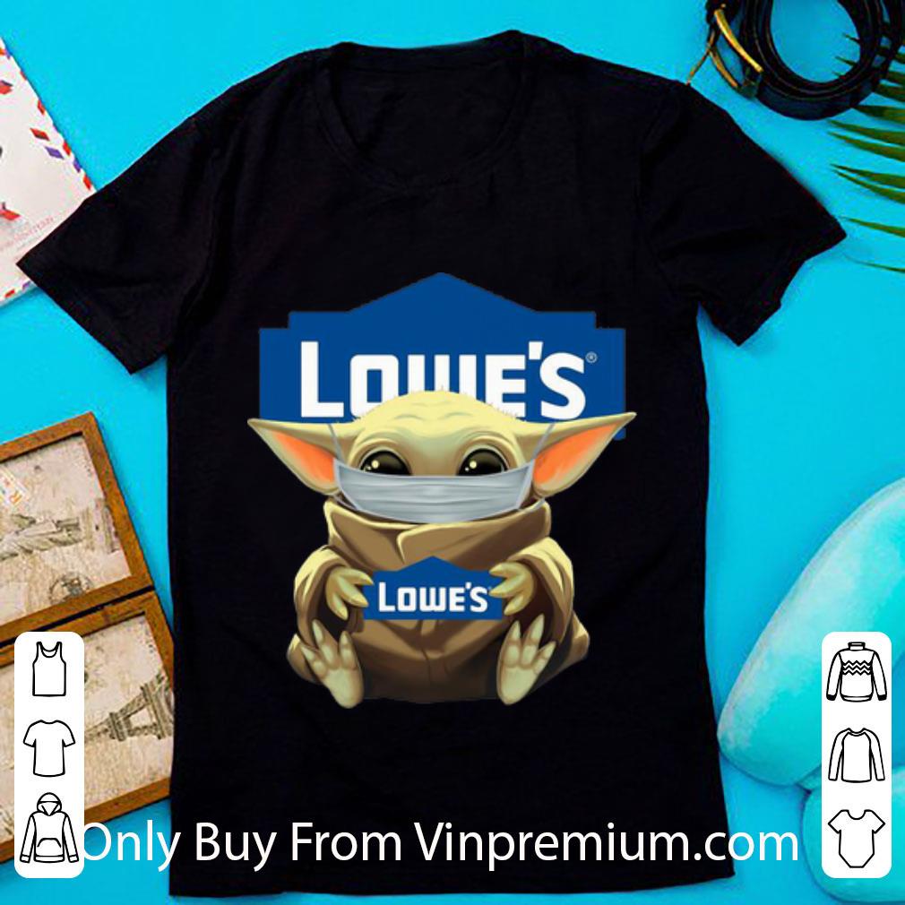 Great Star Wars Baby Yoda Mask Hug Lowes shirt