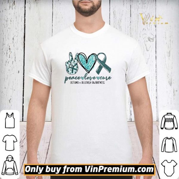 Peace Love Cure Asthma Allergy Awareness shirt sweater