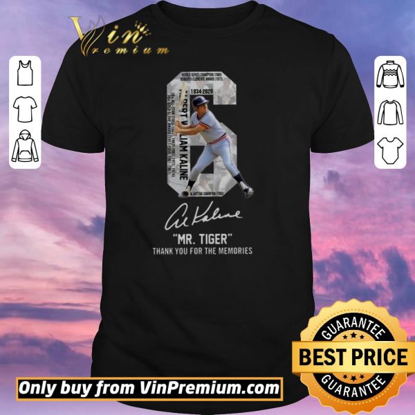 Hot Albert William Kaline Signature Mr Tiger Thank You For The Memories shirt sweater