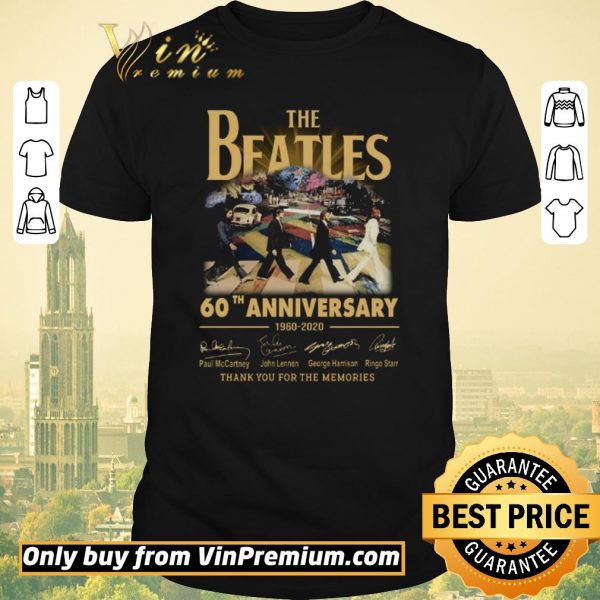 Top The Beatles 60th Anniversary 1960 2020 Signature Thank You For The Memories shirt sweater