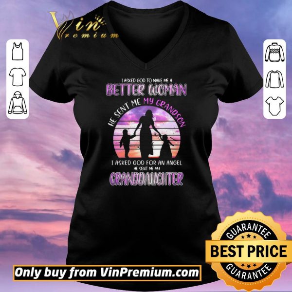 Awesome I Asked God To Make Me A Better Woman He Sent Me My Grandson I Asked God For An Angle He Sent Me My shirt sweater