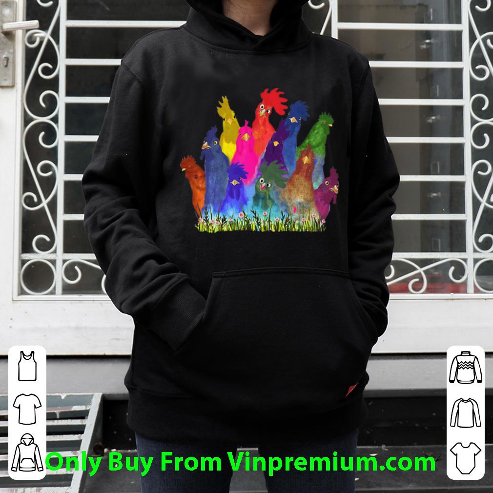 3d93a439 awesome color chickens shirt 4 - Awesome Color Chickens shirt