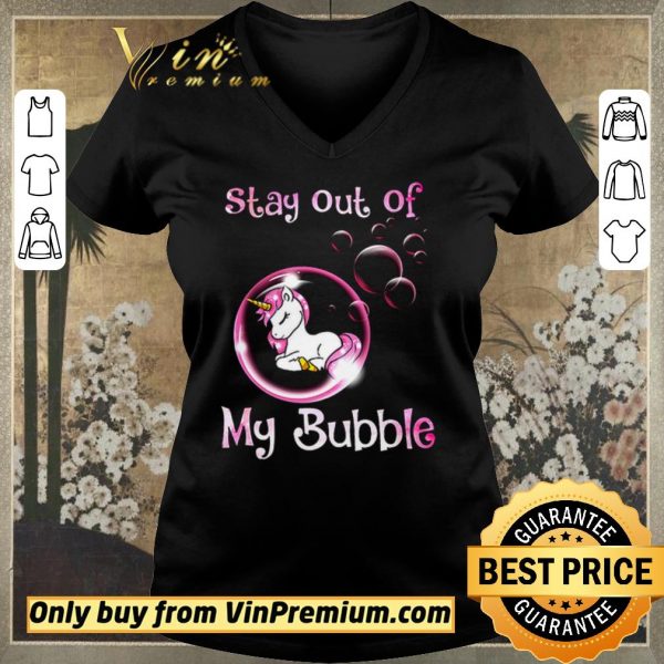Hot Stay out of my bubble Covid 19 Unicorn shirt sweater