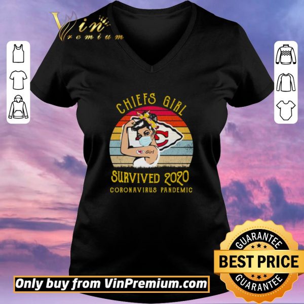 Pretty Kansas City Chiefs Girl survived 2020 coronavirus pandemic shirt sweater