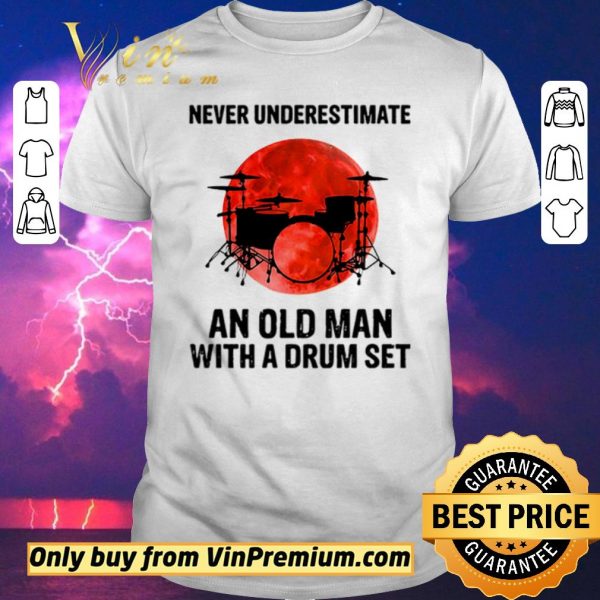 Original Never underestimate an old man with a drum set sunset shirt sweater