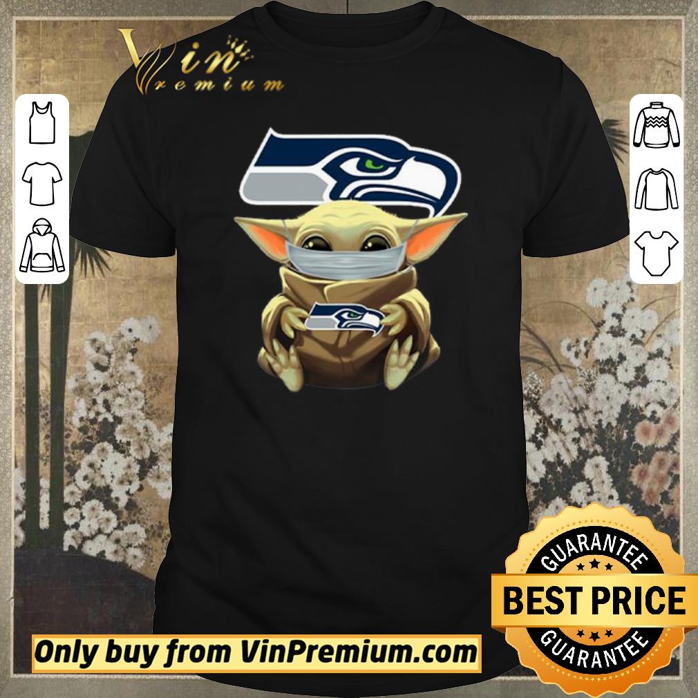 Awesome Baby Yoda Face Mask Seattle Seahawks shirt sweater