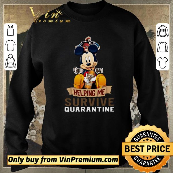 Official Mickey mouse captain morgan helping me survive quarantine shirt sweater