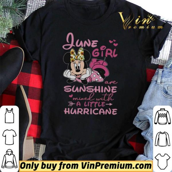 Mickey Mouse June Girl Are Sunshine Mixed With A Little Hurricane shirt sweater