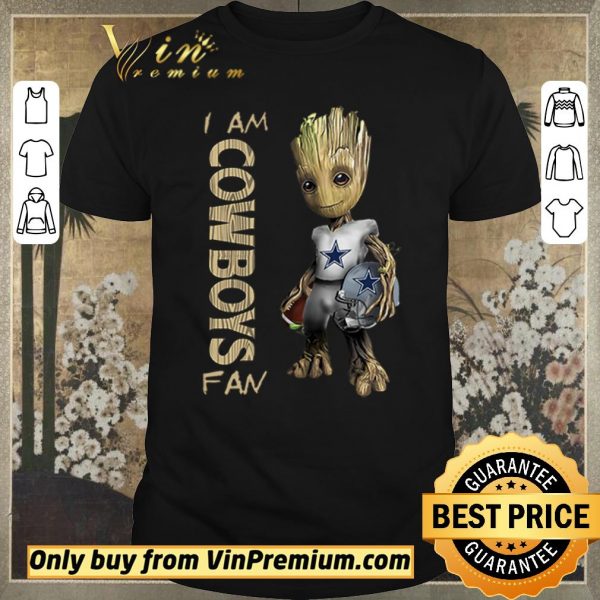 Hot Baby Groot I am Dallas Cowboys Fan shirt sweater