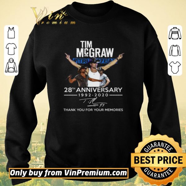 Top Tim Mcgraw Truck Yeah 28th Anniversary 1992 2020 Signature Thank You shirt sweater