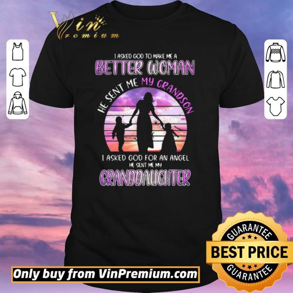 Awesome I Asked God To Make Me A Better Woman He Sent Me My Grandson I Asked God For An Angle He Sent Me My shirt sweater