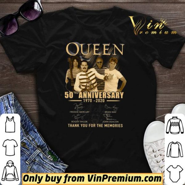 Queen 50nd Anniversary 1970 2020 Signature Thank You For The Memories shirt sweater