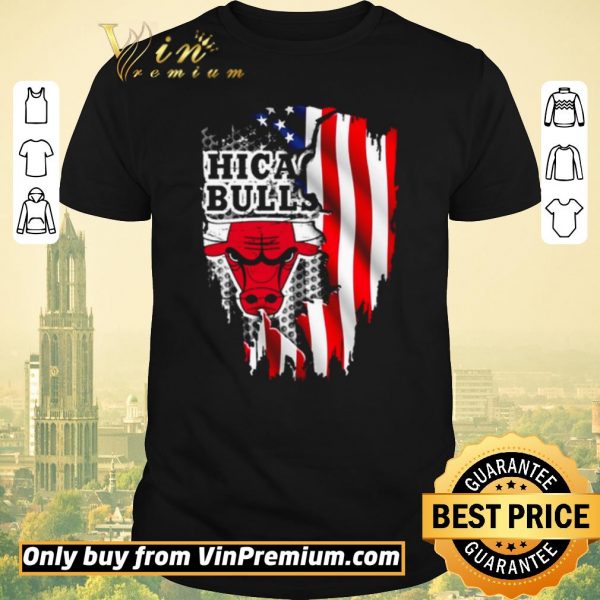 Top Chicago Bulls American Flag shirt sweater