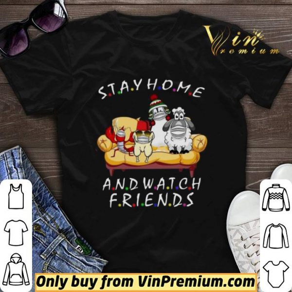 Stay Home And Watch Friends Cartoon COVID-19 shirt sweater