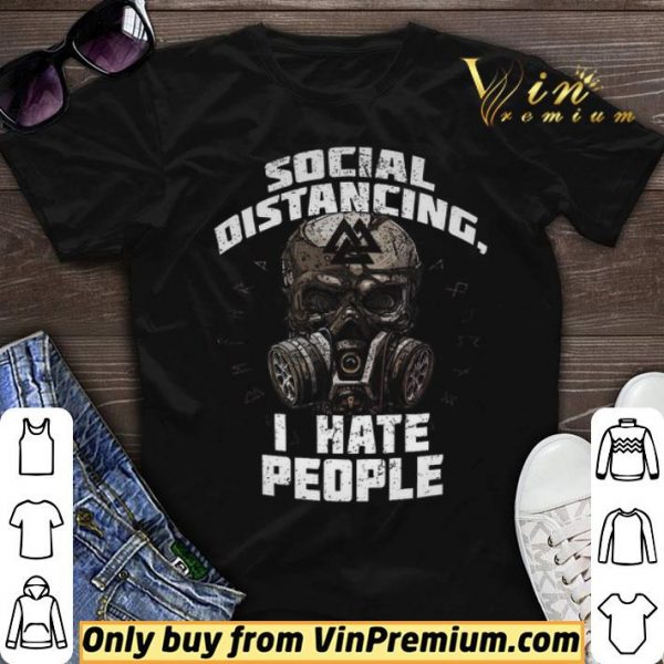Skull Mask Social Distancing I Hate People shirt sweater