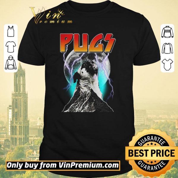 Nice Pugs moon mountain lightning shirt sweater