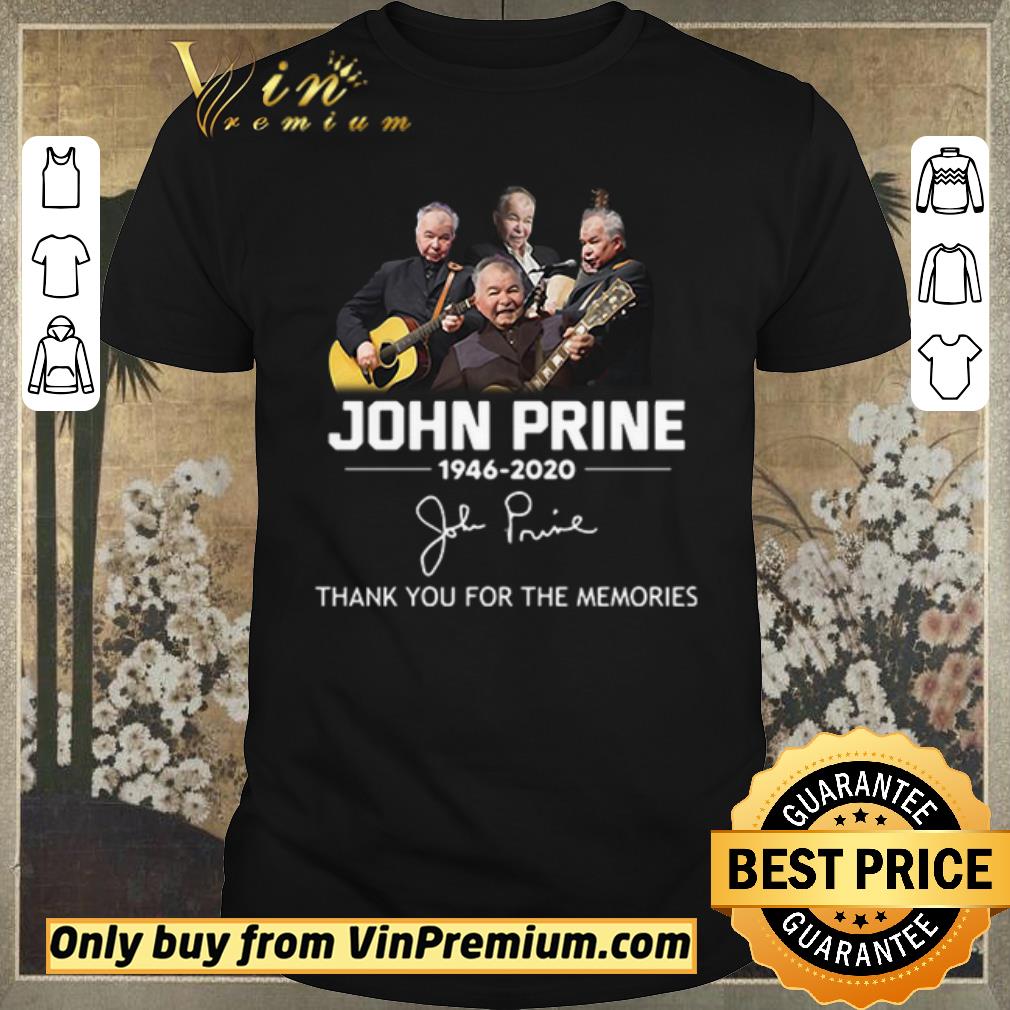 Original John Prine 1946 2020 thank you for the memories signature shirt sweater