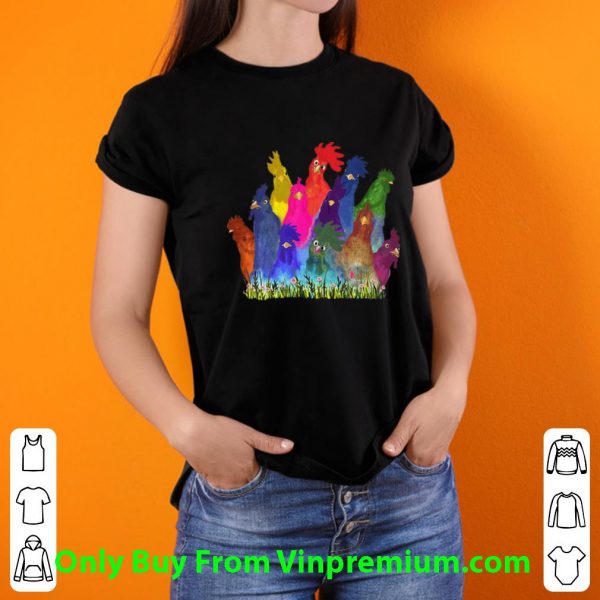 Awesome Color Chickens shirt