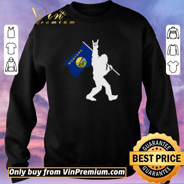 Funny Bigfoot Middle Finger Black Montana shirt sweater