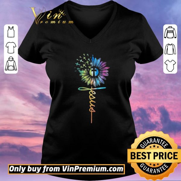 Funny Sunflower Cross Jesus shirt sweater