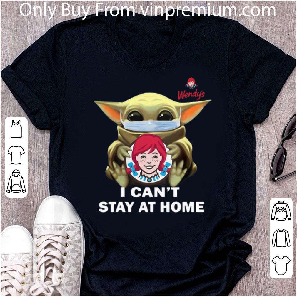 Original Star Wars Baby Yoda Mask Hug Wendy’s I Can’t Stay At Home shirt