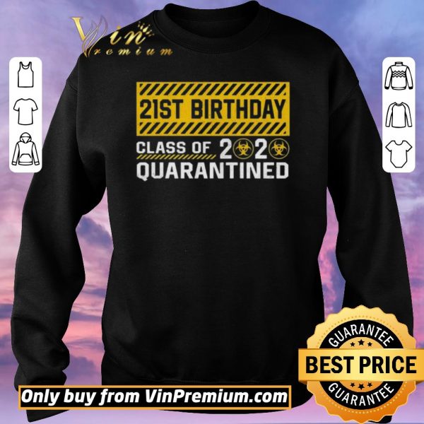 Nice 21st Birthday class of 2020 quarantined shirt sweater