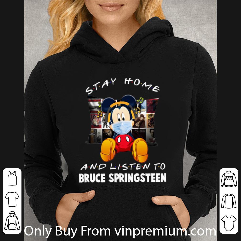 8d8f6005 premium mickey mouse stay home and listen to bruce springsteen shirt 4 - Premium Mickey Mouse Stay Home And Listen To Bruce Springsteen shirt