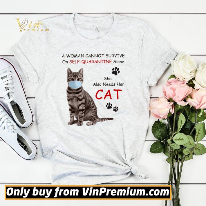 8f05aaa9 a woman cannot survive on self quarantine alone she also needs her cat mask shirt sweater 4 - A Woman Cannot Survive On Self Quarantine Alone She Also Needs Her Cat Mask shirt sweater