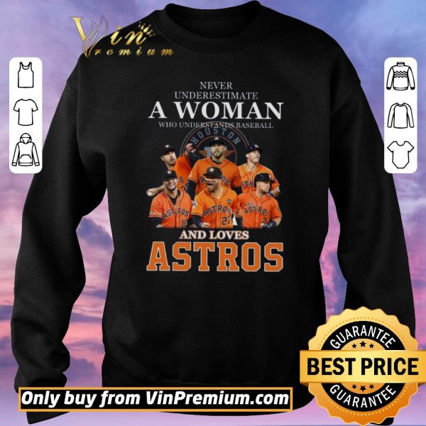 Nice Never Underestimate A Woman Who Understands Baseball And Love Astros shirt sweater