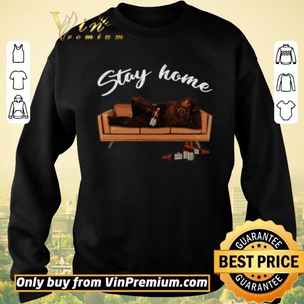 Awesome Stay Home Bigfoot drink Beer shirt sweater