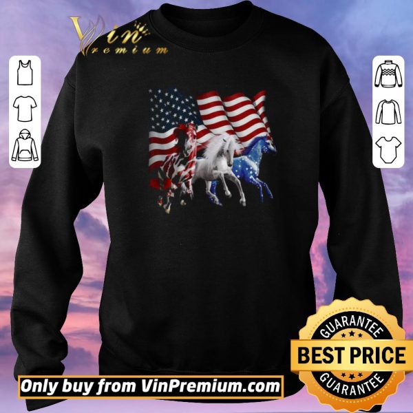 Premium Horses American Flag shirt sweater