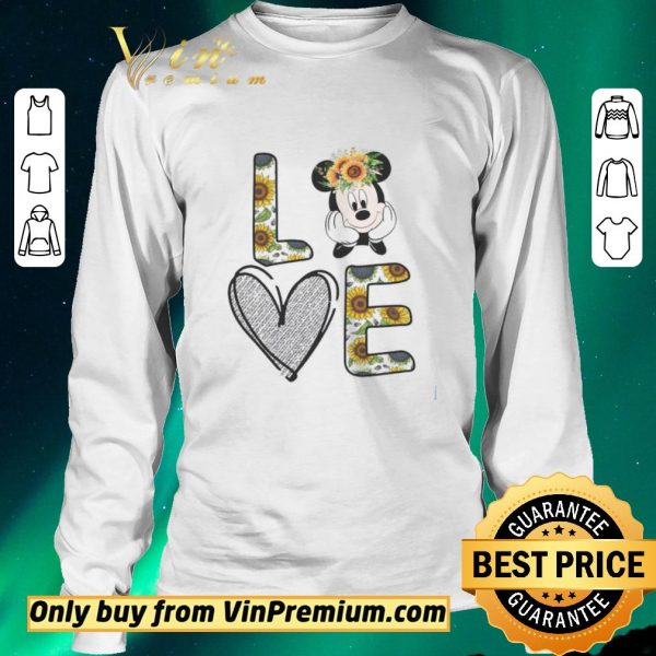 Official Love Mickey Mouse Sunflower shirt sweater