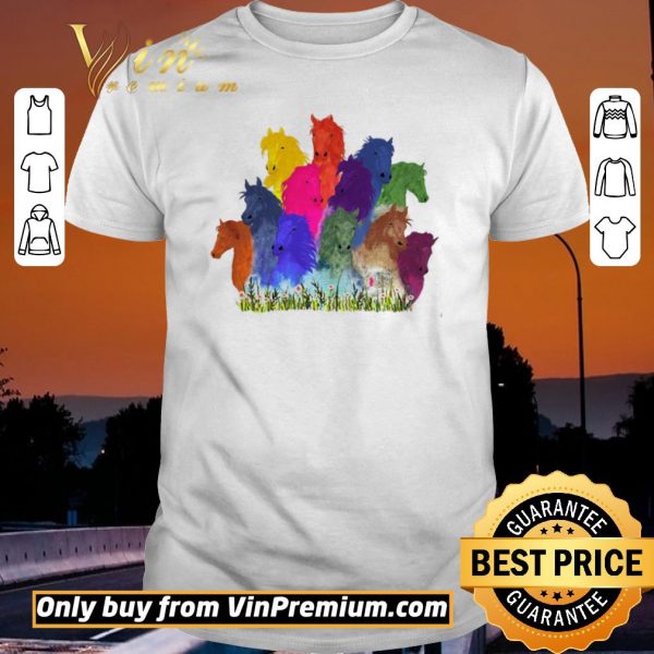 Official Horse Watercolor Flower shirt sweater