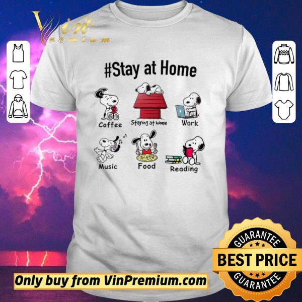 Nice Snoopy Stay At Home Coffee Work Music Food Reading shirt sweater