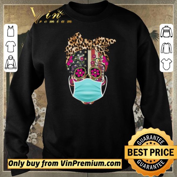 Original Skull Mask American Flag Leopard shirt sweater