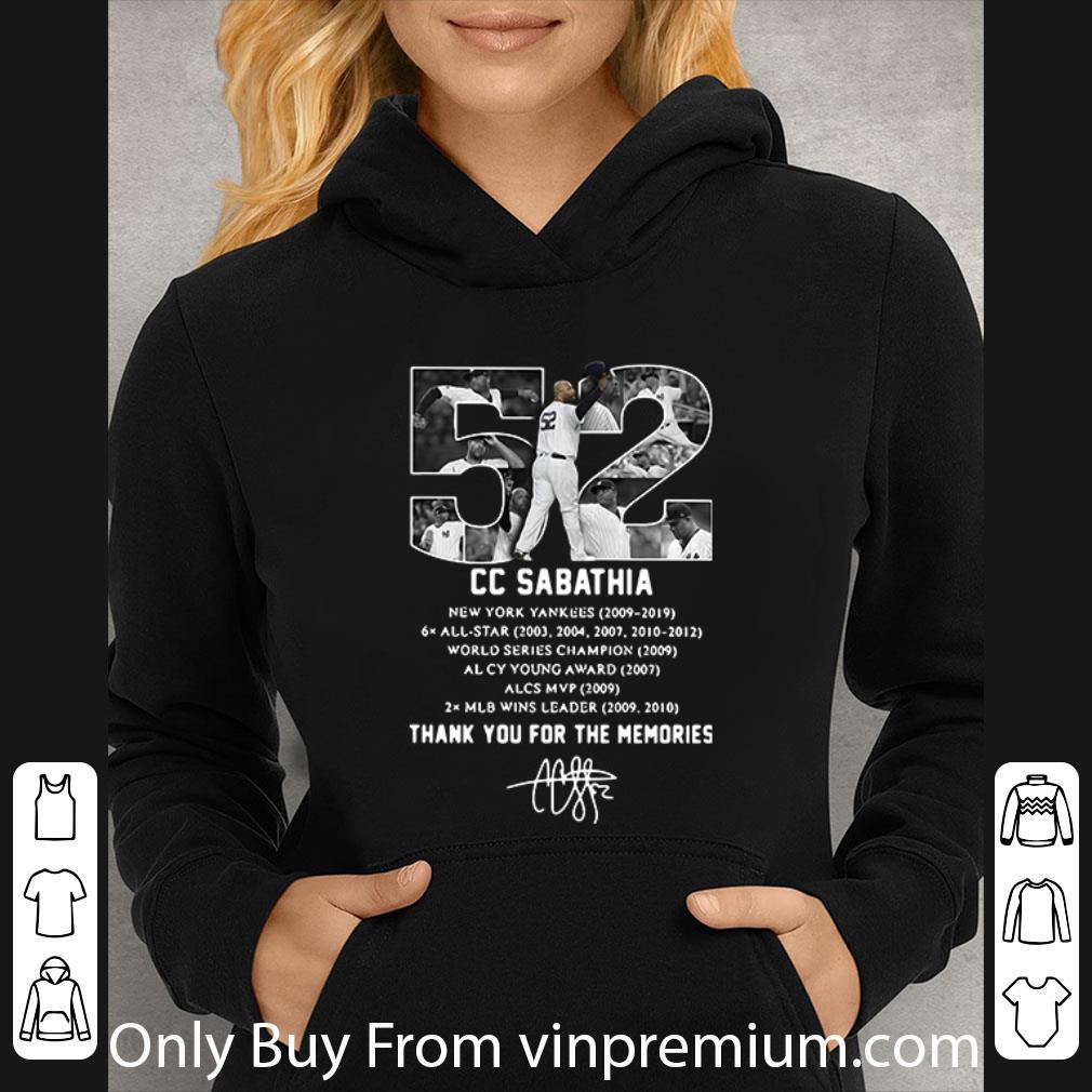 9e258482 premium 52 sabathia stats thank you for the memories shirt 4 - Premium 52 Sabathia Stats Thank You For The Memories shirt