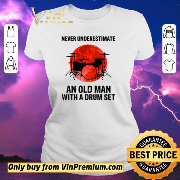 Original Never underestimate an old man with a drum set sunset shirt sweater