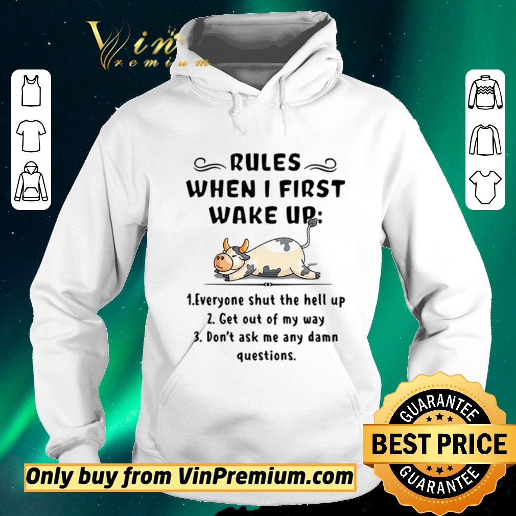9fef49ff premium cow rules when i first wake up shirt sweater 4 - Premium Cow Rules When I First Wake Up shirt sweater