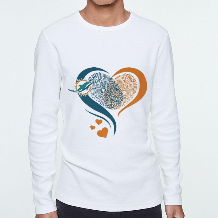 Awesome Miami Dolphins Heart Fingerprint shirt 4 - Awesome Miami Dolphins Heart Fingerprint shirt