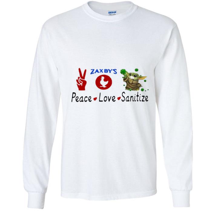 Beautiful Peace Love Sanitize Zaxbys Baby Yoda shirt 4 - Beautiful Peace Love Sanitize Zaxbys Baby Yoda shirt