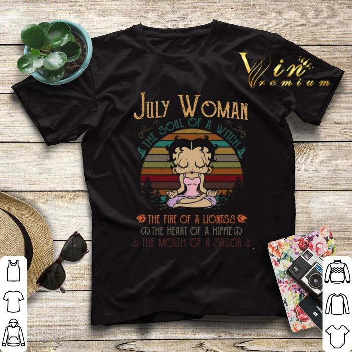 Betty Boop Yoga July Woman The Soul Of A With The Fire Of A Lioness Vintage shirt sweater 4 - Betty Boop Yoga July Woman The Soul Of A With The Fire Of A Lioness Vintage shirt sweater