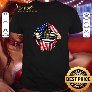 Cheap Michigan State Police inside me American Flag shirt