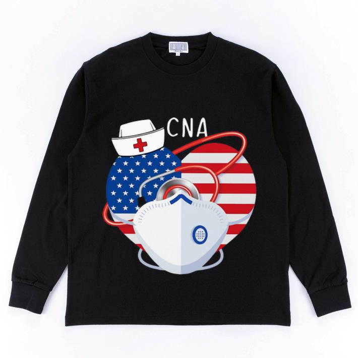 Hot CNA American Flag Nurse Heart Mask Stethoscope shirt 4 - Hot CNA American Flag Nurse Heart Mask Stethoscope shirt