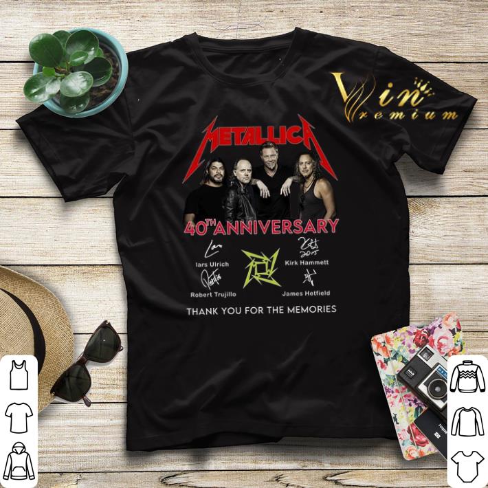 Metallic 40th Anniversary Signature Thank You For The Memories shirt sweater 4 - Metallic 40th Anniversary Signature Thank You For The Memories shirt sweater