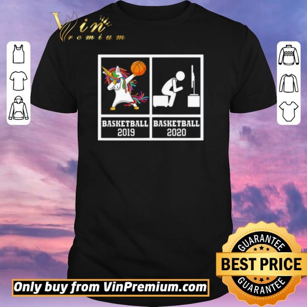 Nice Dabbing Unicorn Basketball 2019 And Basketball 2020 Stay Home shirt sweater