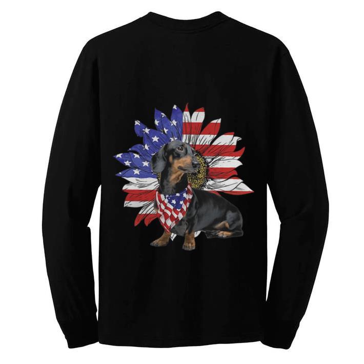 Official Daschund Sunflower America Flag Dog Lovers shirt 4 - Official Daschund Sunflower America Flag Dog Lovers shirt