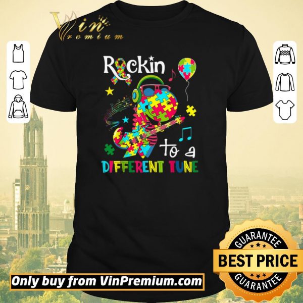 Official Dragon Autism Awareness Rockin To A Different shirt sweater
