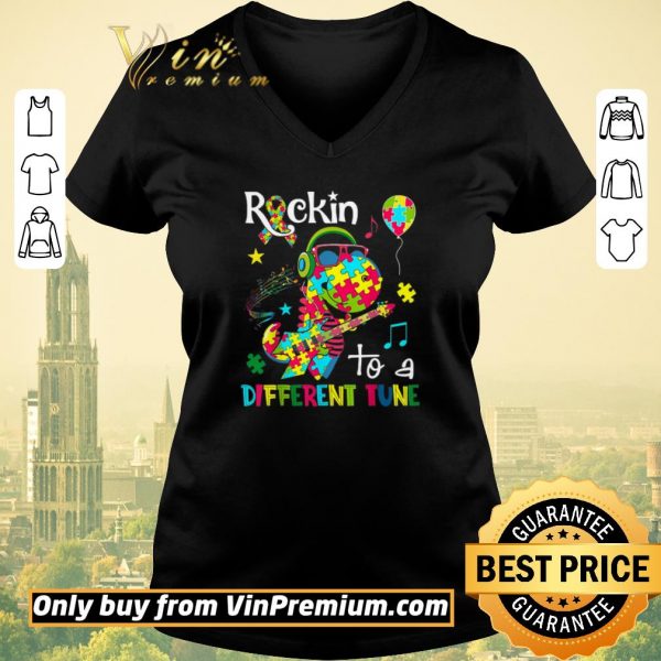 Official Dragon Autism Awareness Rockin To A Different shirt sweater